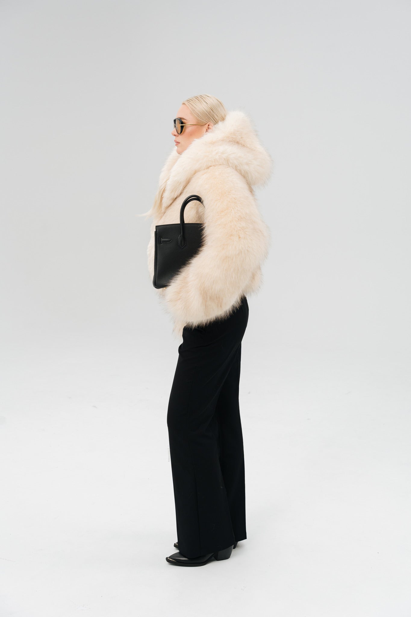 THE ’WHITE FOX’ HOODED FAUX FUR